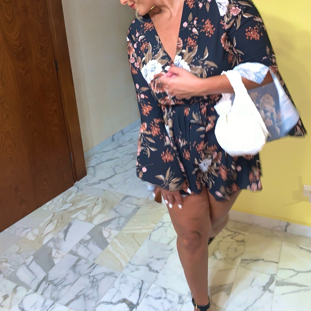 Floral Wrap Romper